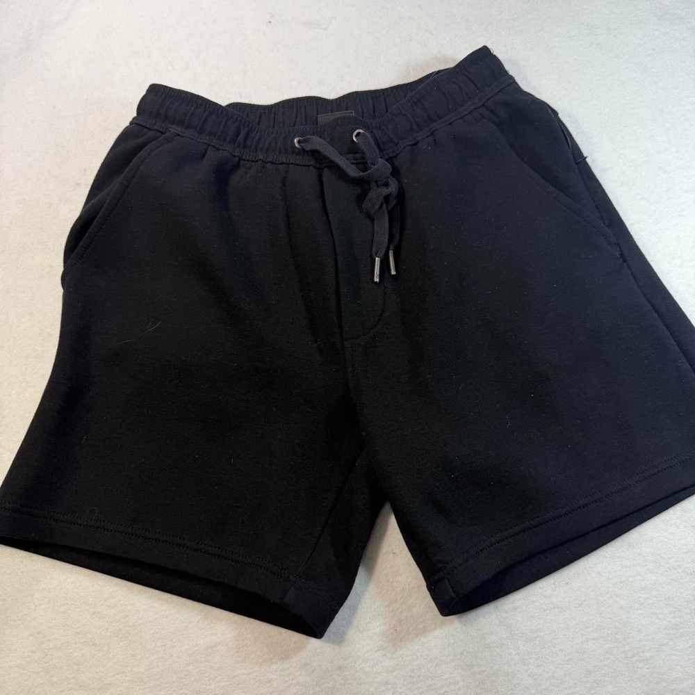 American Eagle Black Fleece Athletic Shorts Mens Small Gym Lounge Athleisure